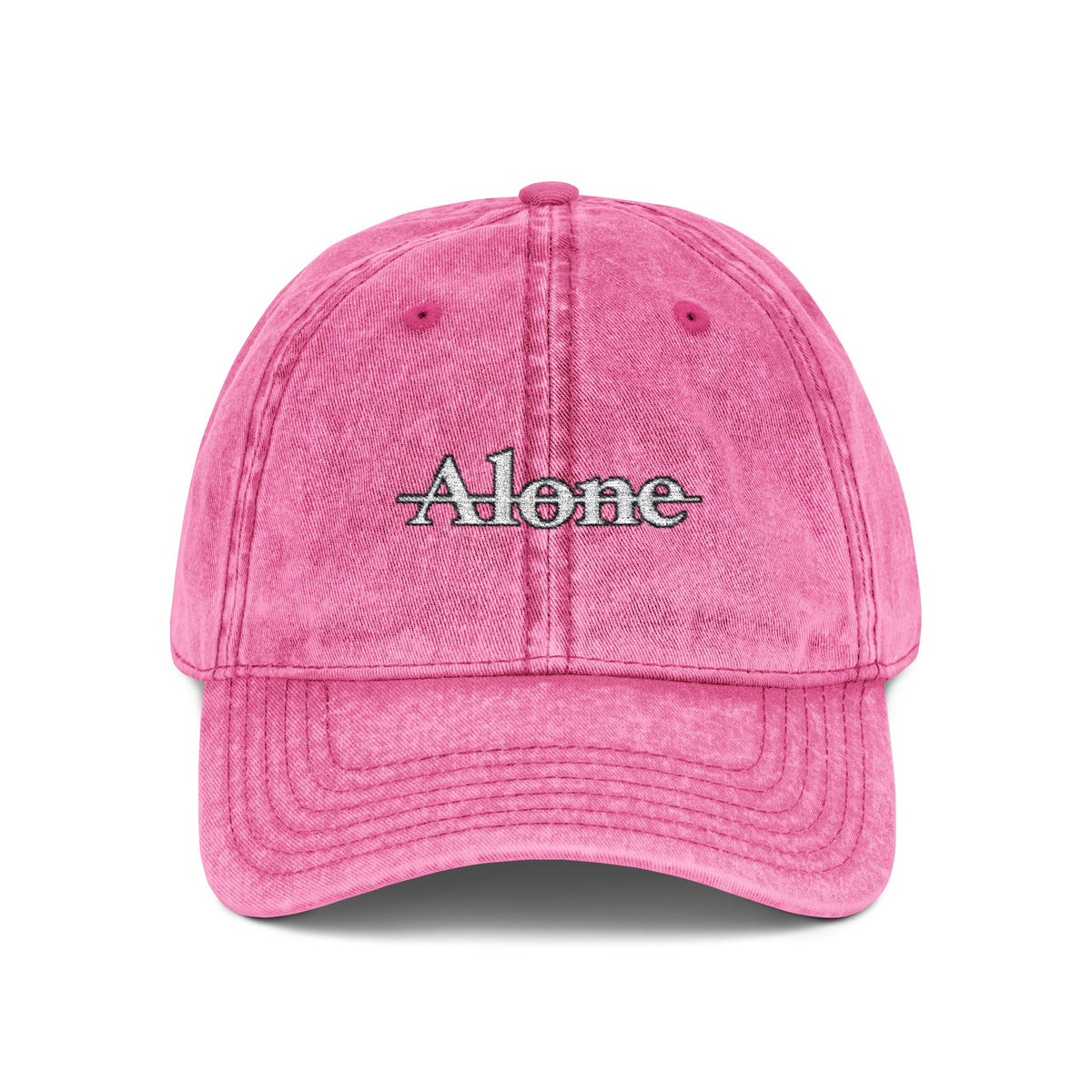 Alone- Distressed Vintage Cap