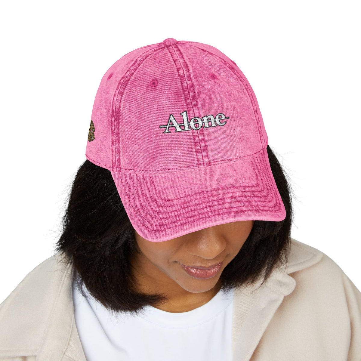 Alone- Distressed Vintage Cap