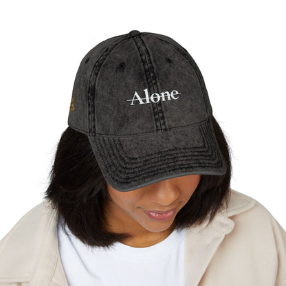 Alone- Distressed Vintage Cap
