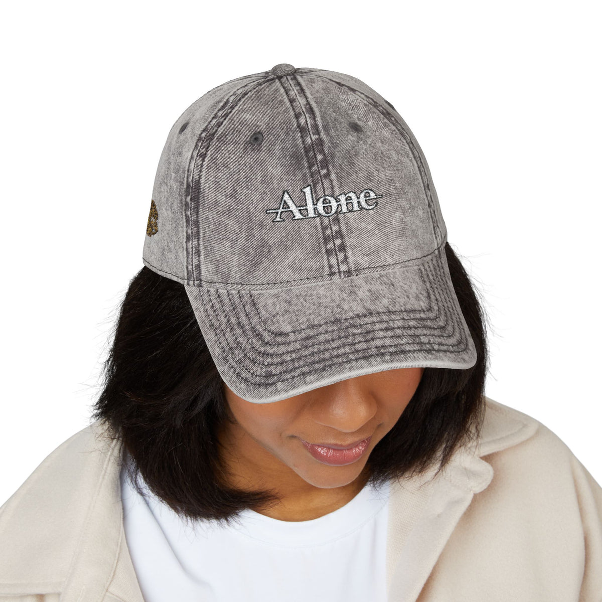 Alone- Distressed Vintage Cap