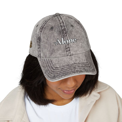 Alone- Distressed Vintage Cap
