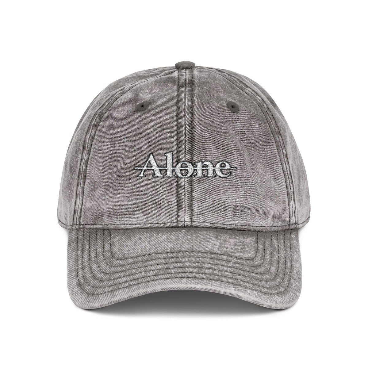 Alone- Distressed Vintage Cap
