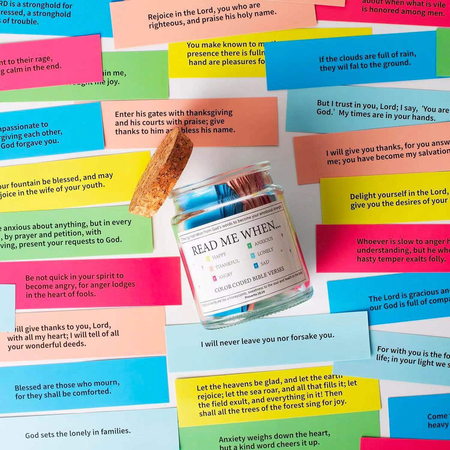 The Promise Remains Hope Jar | Color-Coded Scripture Cards for Anxious, Sad & Hard Days