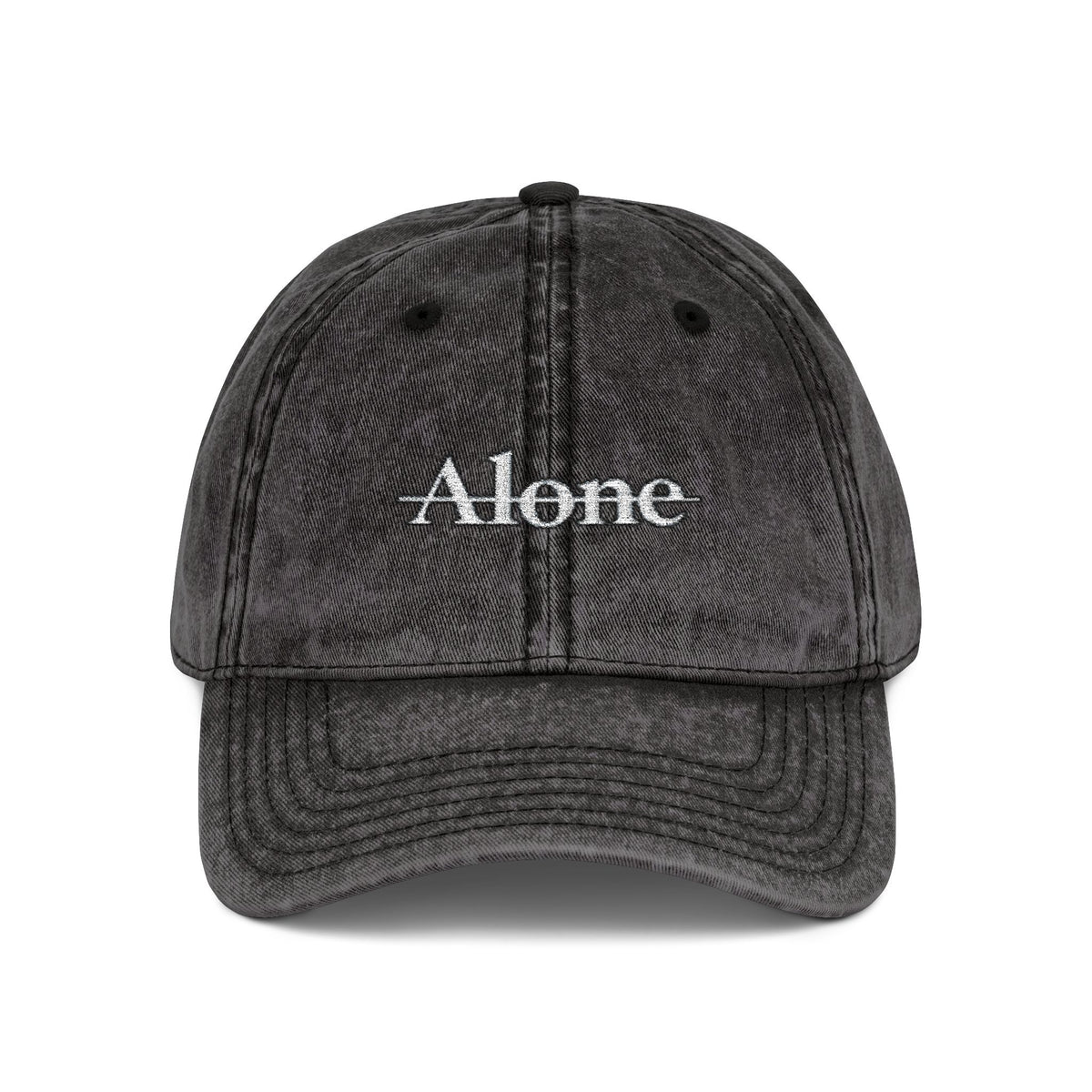 Alone- Distressed Vintage Cap