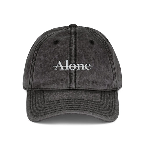 Alone- Distressed Vintage Cap