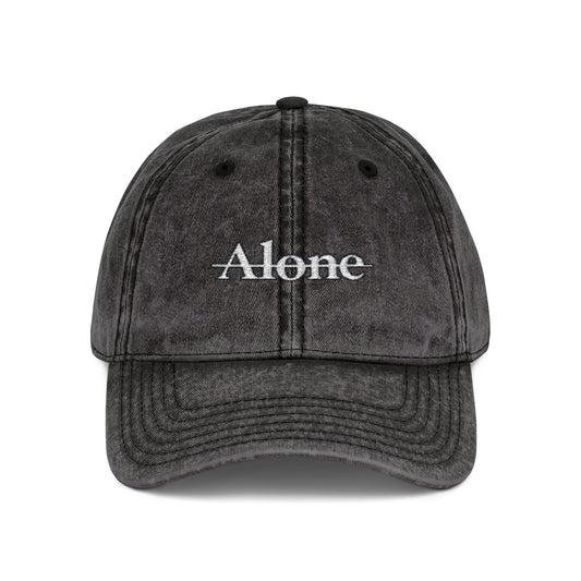Alone- Distressed Vintage Cap